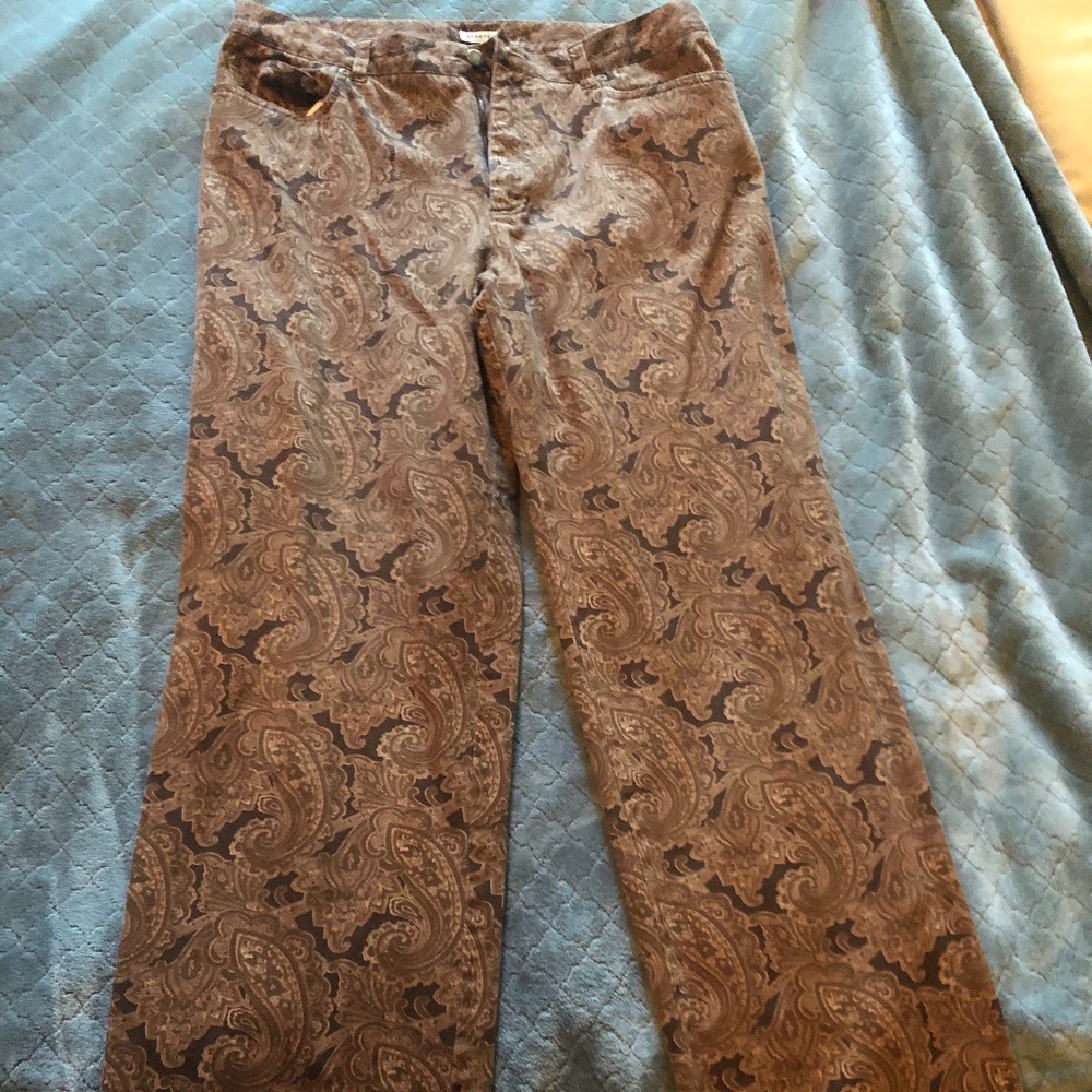 Brown Pasley Pants Size 12